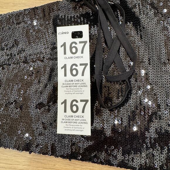 LA Hearts Sequin Sparkle Cropped Cami Top Size L NEW Black Adjustable Straps - Picture 10 of 11